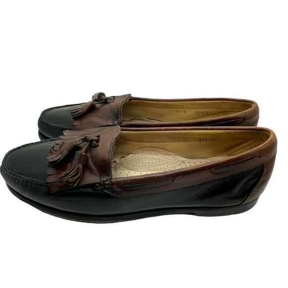 Vtg G.H. Bass & Co. Mens Weejuns Black Brown Classic Preppy Loafer Shoes 11 E main image 9